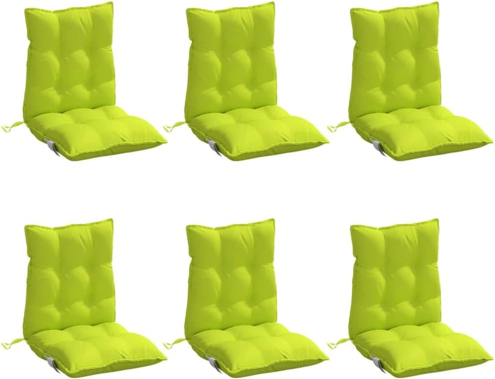 Chaise, Coussin d'Extérieur Anti-Glissement Jardin Terrasse, vidaXL, Galette de Siège Imperméable, Vert Vif