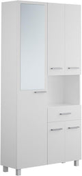 Armoire Vente-unique, 180 cm, Colonne de Salle de Bain avec Miroir sur Pied, 88 cm, 30 cm, 3 mm, 179 cm, 47 cm, 12 cm, 103 cm, 37 cm, 16 cm
