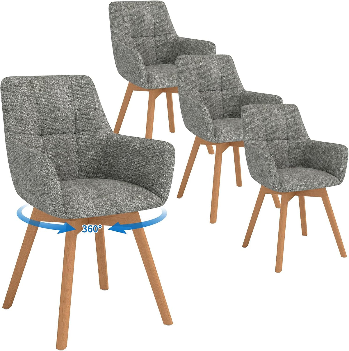 Chaise, Pivotantes à 360°, LEWE