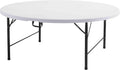 Table à manger Rekkem, 180 cm, pliable, 74 cm, 90 cm, Table Pliante Ronde 10 Personnes