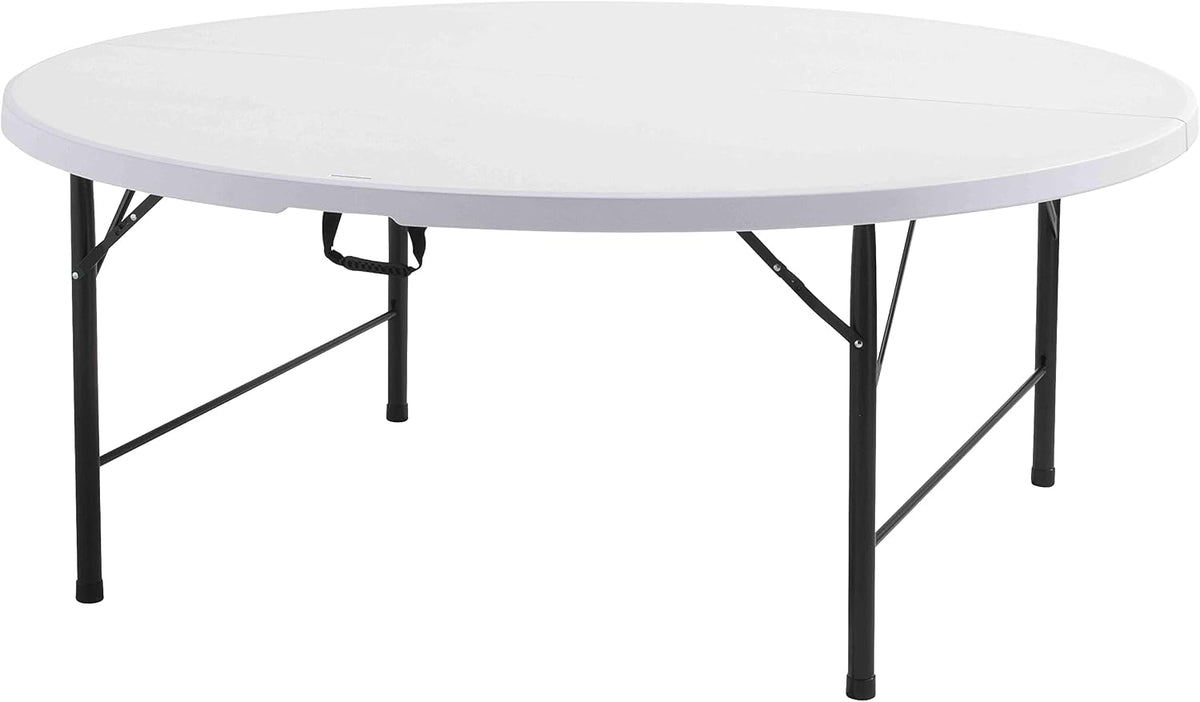 Table à manger Rekkem, 180 cm, pliable, 74 cm, 90 cm, Table Pliante Ronde 10 Personnes