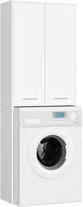 Meuble sur pied, 60 cm, AKORD, 16 mm, 4 étagères, Meuble Buanderie Machine à Laver Fin 180