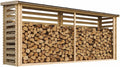Abri de jardin, 19 mm, Abri De Stockage du Bois et Range bûches extérieur, TIMBELA, 199 cm, 178 cm, 12 mm, M203 l112xL450xH199, portable