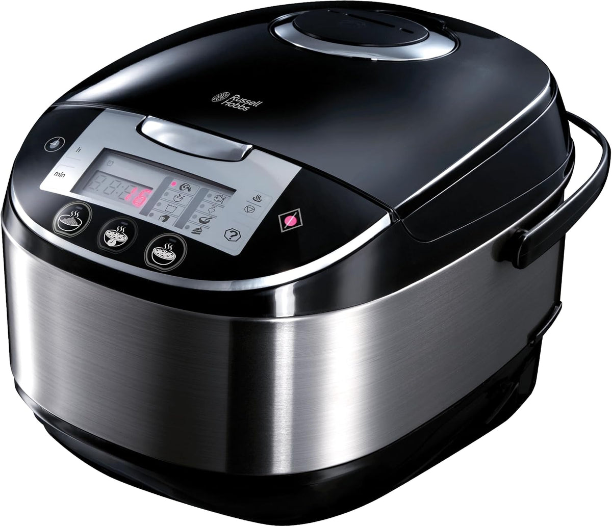 Russell Hobbs Appareil à sandwich et presses à panini, éclairage LED, acier inoxydable, 900W, 11 Programmes, Multicuiseur 21850-56, Ecran LED