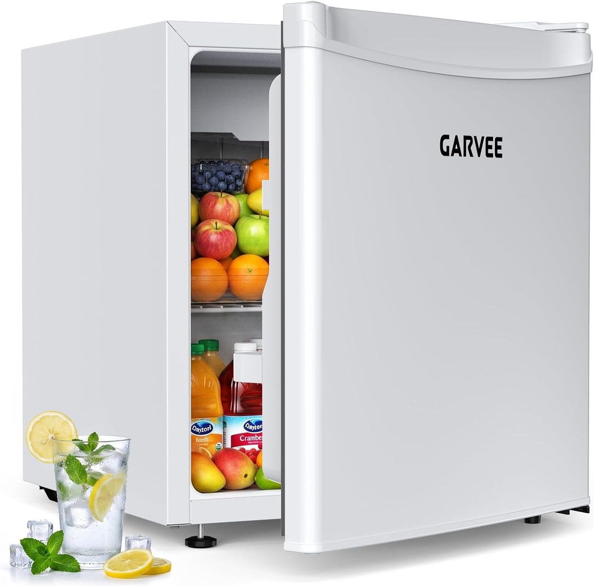 GarveeHome Mini réfrigérateur, 41 dB, pour Dortoir, 5 Niveaux, 44, 9 × 47 × 50, 1 cm, 45 L, Petit Frigo 5 Niveaux de Température, 45L