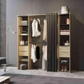 Armoire, 115 cm, réglable, Extensible en Bois Imitation chêne kronberg, Terre de Nuit, 15 mm, 190 cm, 109 cm, 50 cm, 203 cm, 10, 7 cm