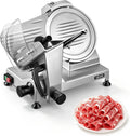 VEVOR Trancheuse, pour Saucisson Pain Fromage Viande Charcuterie, Lame en Acier au Carbone 250 mm et Affûteur Intégré, réglable