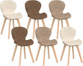 Chaise IDMarket, 46 cm, 50 cm, Beige x2, Marron x2