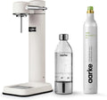 aarke Machine à eau pétillante et sodas, 60 L, finition blanc mat + cylindre de 60 litres avec CO2 renouvelable, acier inoxydable