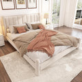 Cadre de lit, 180 × 200 cm, Sapgaks, 7 cm, 1, 2 cm, 43, 5 cm, 12, 5 cm, lit Double capitonné, Pieds de Support cylindriques, Beige