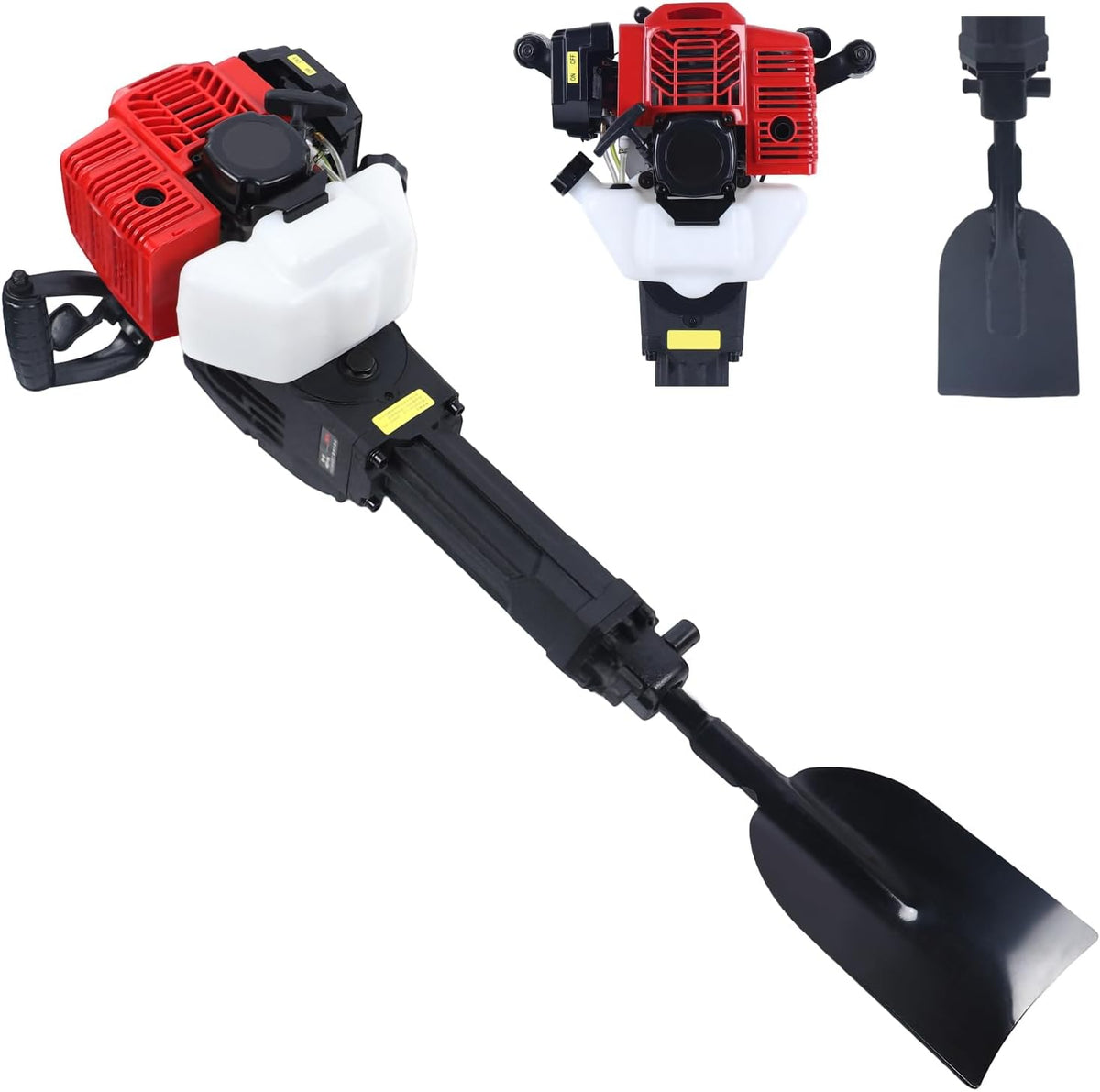 Motoculteur, Pelleteuse de jardin à deux temps, 1900 W, Taozhiyy, 1500 tr/min, 6500 tr/min, 52 cc 1900 W, portable, foreuse de jardin portable