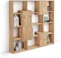 Bibliothèque, 160, 8 × 158, 2 cm, Bureau, Bois Rustique, MOBILI FIVER, 7, 7 × 3, 2 × 1, 5 cm, 30 cm, Made in Italy