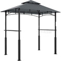 Tonnelle, éclairage LED, 243 × 148 × 248 cm, Outsunny, 2 Niveaux, 150 cm, 243L, 148l, portable