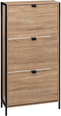 Armoire, 3 tiroirs, 5 five simply smart, 2 Portes, 2 tiroirs, 3 étagères, Meuble Range-Chaussures 3 tiroirs aliaj Effet chêne Naturel