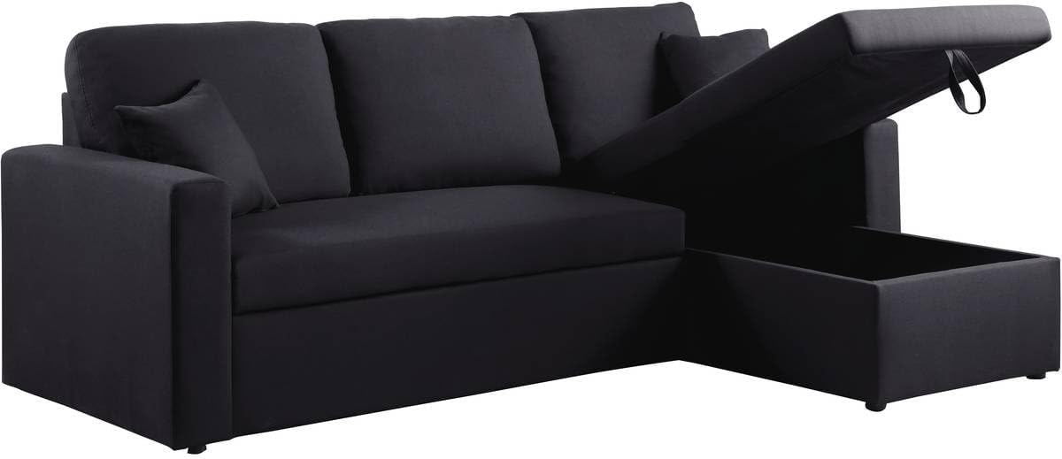 Canapé Habitat et Jardin, 192 × 137 × 43.5 cm, 138 × 58 × 23 cm, 192 × 133 cm, 3 Places, 221cm, 145cm, 85cm, 221cm x 145cm x 85cm, Noir