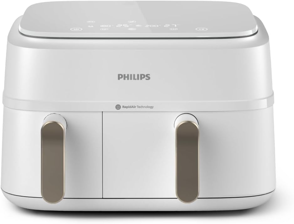 Friteuse sans huile, NA353, PHILIPS, 2 PANIERS, 2 tiroirs, Airfryer Série 3000, jusqu'à 90% de matières grasses en moins, NA353/10