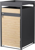 Abri pour poubelles, en Acier, ML-Design Box pour 1 Poubelle avec Toit Végétal, ML DESIGN modern living, 68 × 80 × 124 cm, 7, 7 cm, 240L