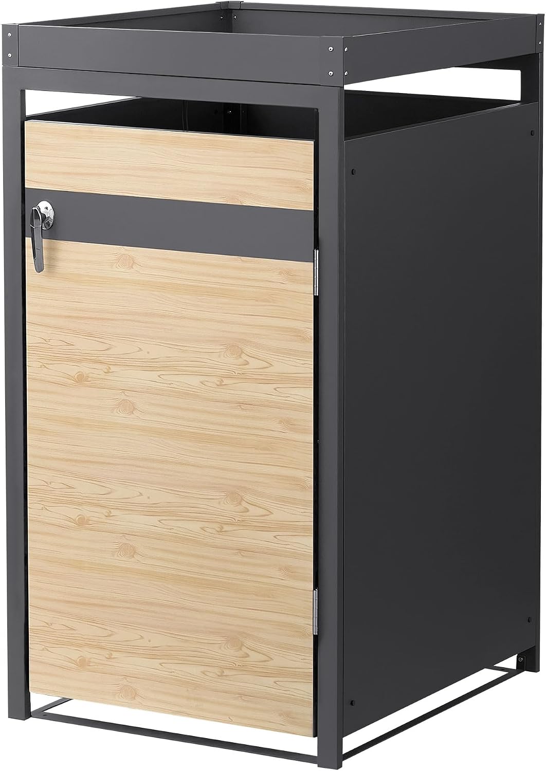 Abri pour poubelles, en Acier, ML-Design Box pour 1 Poubelle avec Toit Végétal, ML DESIGN modern living, 68 × 80 × 124 cm, 7, 7 cm, 240L
