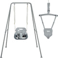 FUNLIO Siège sauteurs suspendus, balançoire 2 en 1 pour bébé avec Sièges sauteurs Suspendus, acier inoxydable, pour Enfants avec 4 Sacs de Sable