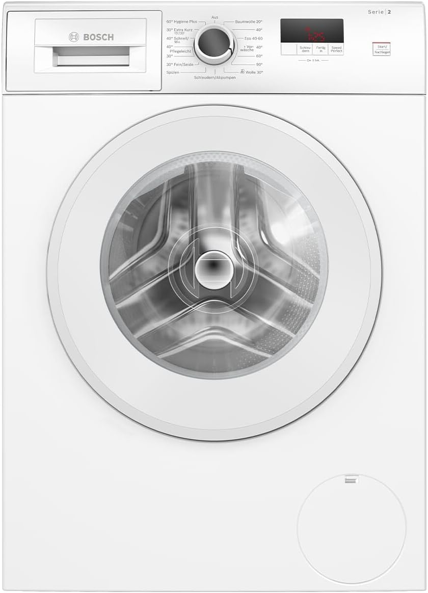 Bosch WGE02420 Lave-linge, 1400 tr/min, SpeedPerfect pour une économie d'énergie et d'eau, 7 kg, 40 °C, fonction de remplissage, AquaStop