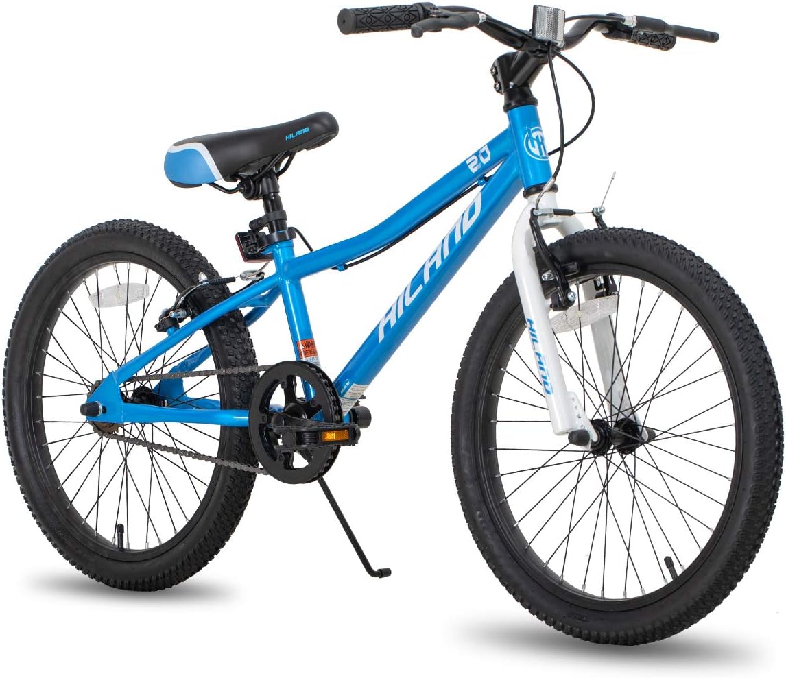 HH HILAND VTT, pour Garçon et Fille de 6 à 9 Ans, 20 Pouces, réglable, 120 cm, Freins V-Brake, Vélo Enfant