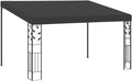 Tonnelle QJBSAVVA 4x3x2, 4 × 3 × 2, 5 m, Pergola avec Structure en Acier Revêtu et Toile en Polyester