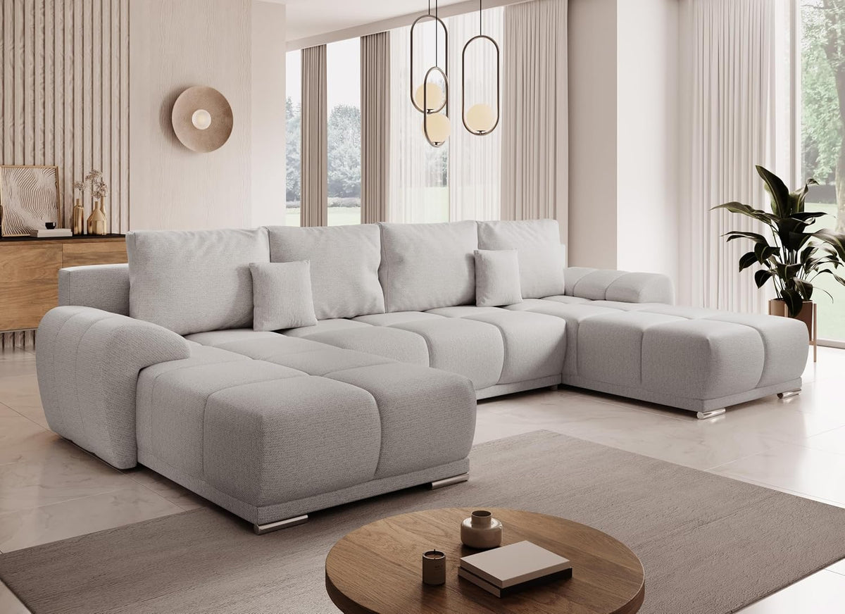 Canapé, 320 × 130 cm, Tendencio, 150 × 60 × 24 cm, 372 cm, 185 cm, 87 cm, 16 mm, 8 cm, 30kg, Gris Clair
