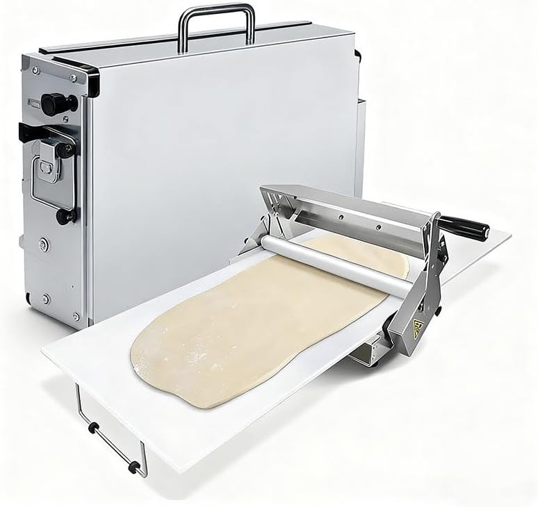 Machine à pâtes manuelles Mcamgiczin Type300, acier inoxydable, Laminoir Manuel 30, 5 cm/39, 4 cm à épaisseur réglable, 2 laminoirs pour Pizzas