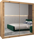Armoire, 16 mm, ABIKSMEBLE, 0, 5 mm, 200 cm, 62 cm, Penderie Vêtement, 5 étagères, 2 portes, Dressing Adulte, Garde-Robe, Placard, Closet