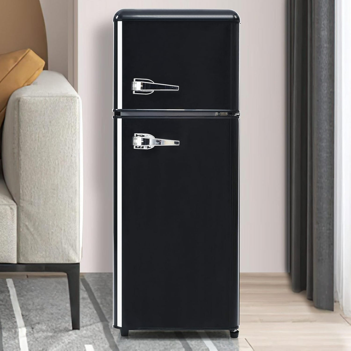 Sweiko Réfrigérateur, 110 × 46 × 48 cm, volume total de 92 litres avec 28 litres de capacité de congélation, 45 dB, 45, 5cm, réglable