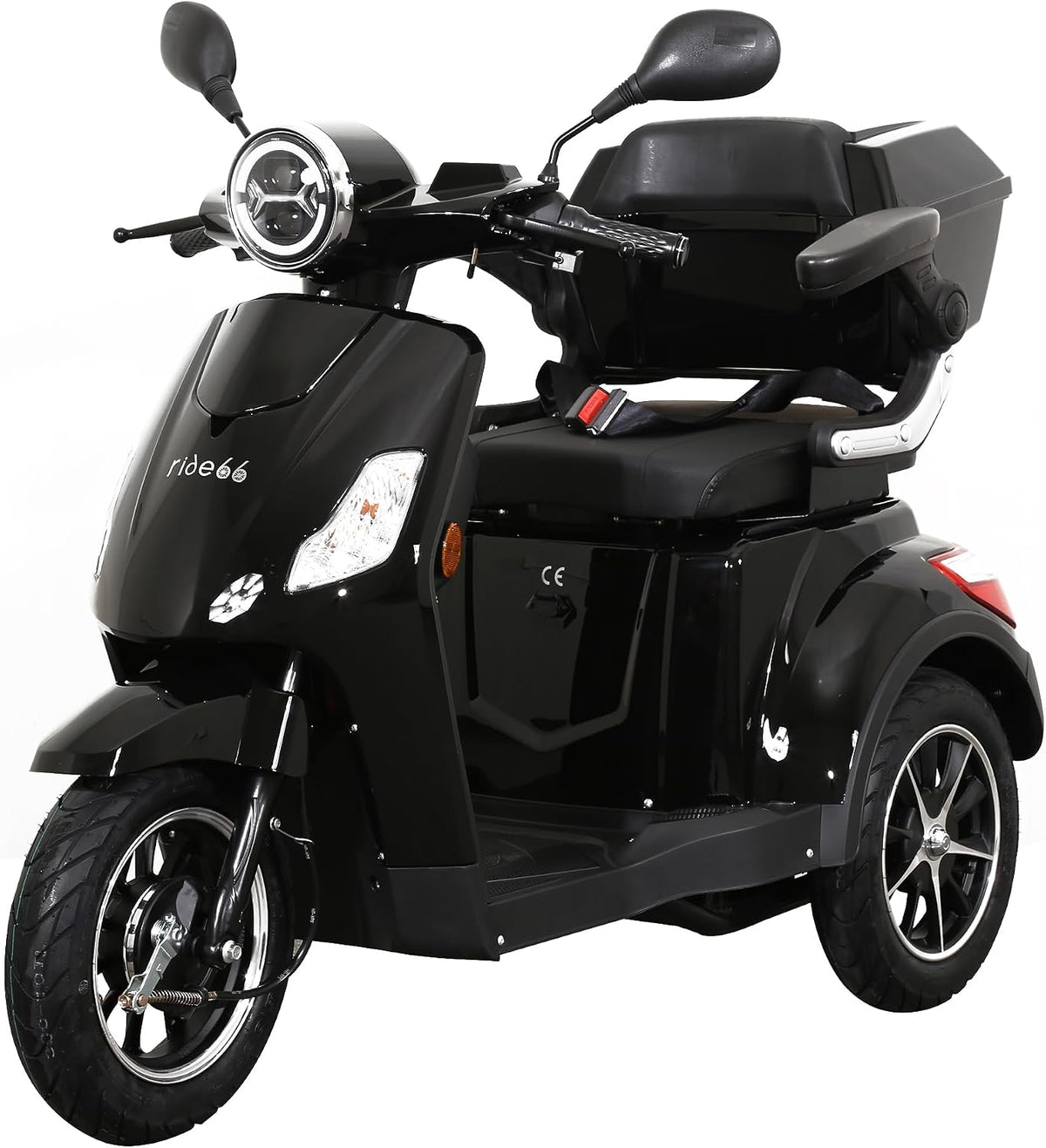 ride66 Trottinette électriques, éclairage LED, RC50, 1000W, 60V, 20Ah, Autonomie 50 km, pliable, réglable, Noir, Tricycle Électrique