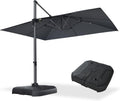 Parasol, éclairage LED, 5 niveaux, 3 × 4 m, PURPLE LEAF