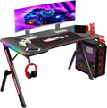 Poste de travail informatiques, 140 × 60 cm, télécommande, Bureau Gaming LED, Todeco, 40 modes, éclairage LED, Grand Bureau Gamer