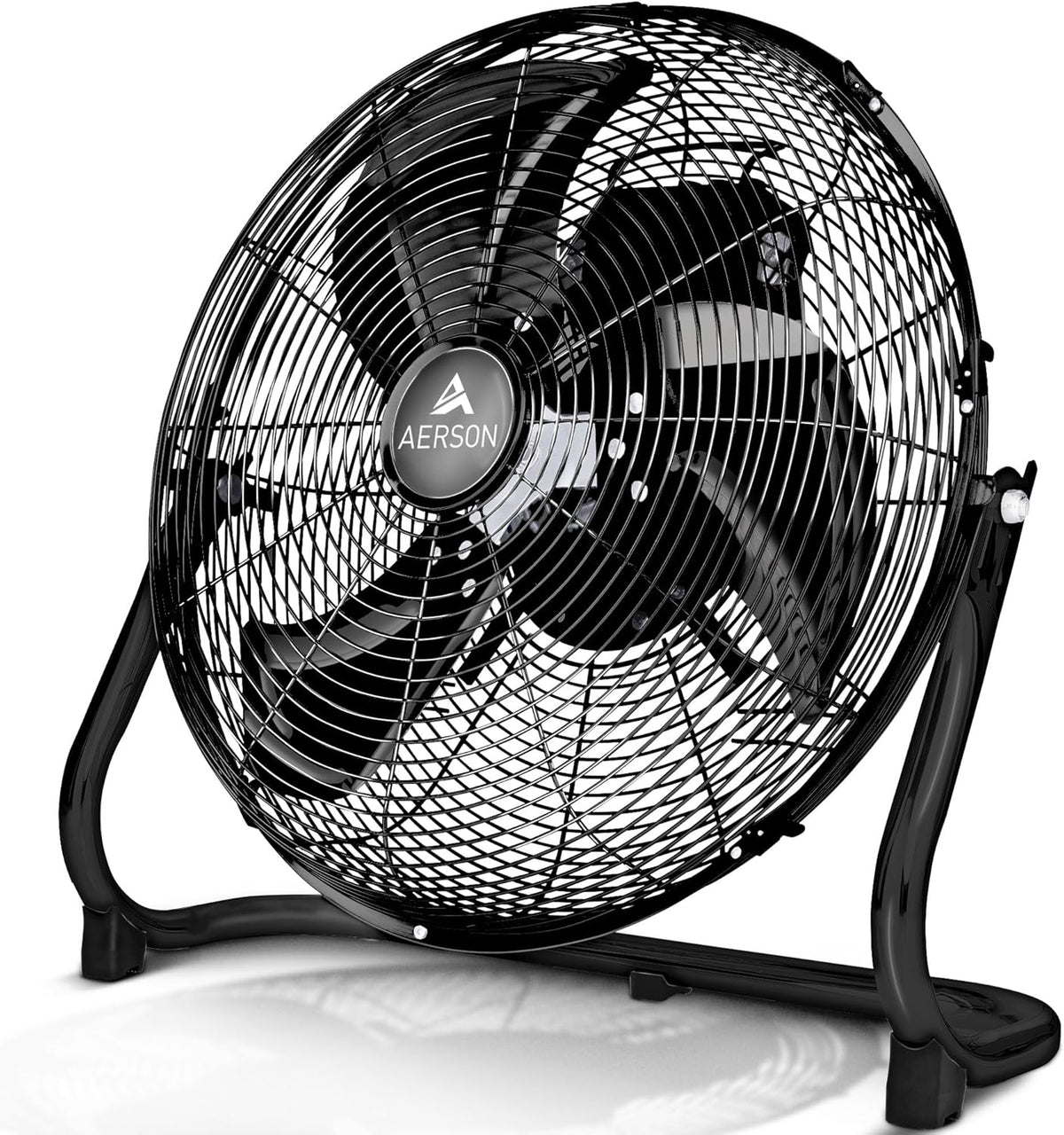 Ventilateur sur pied TRESKO, 50 cm, 3 niveaux, AERSON Ventilateur de Sol 50 cm, 240V, 125W, 154cm
