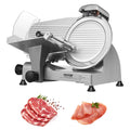VEVOR Trancheuse, réglable, acier inoxydable, 340 W, 250 mm, 360 tr/min, 500 tr/min, 15 mm, 0, 6 pouces