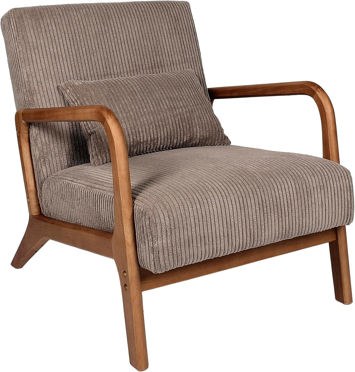 Fauteuil, 64, 5 × 75 × 83, 5 cm, 43 cm, Hauteur Assise 43 cm, HD0348, Softness, Mobilier, Taupe, HOME DECO FACTORY