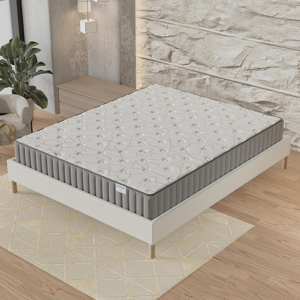 Matelas NOVEMBER, 140 × 190 cm, 22cm, 35kg, 50kg, Anti bactérien/acarien
