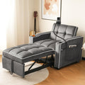 Canapé, pour Salon, réglable, KOMHTOM, Fauteuil avec Poche de Rangement Latérale, Gris foncé Antique, portable, Chambre à Coucher