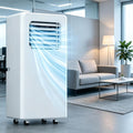 QINLIGAO Climatiseur, 12000 BTU, télécommande, 52 DB, 16°C, 31°C, éclairage LED, réglable, portable, pompe à chaleur, minuterie