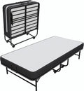 Lit Brinlawb 90x200, 90 × 200 cm, pliable, 10 cm, 250 kg, Charge 250 kg, Noir