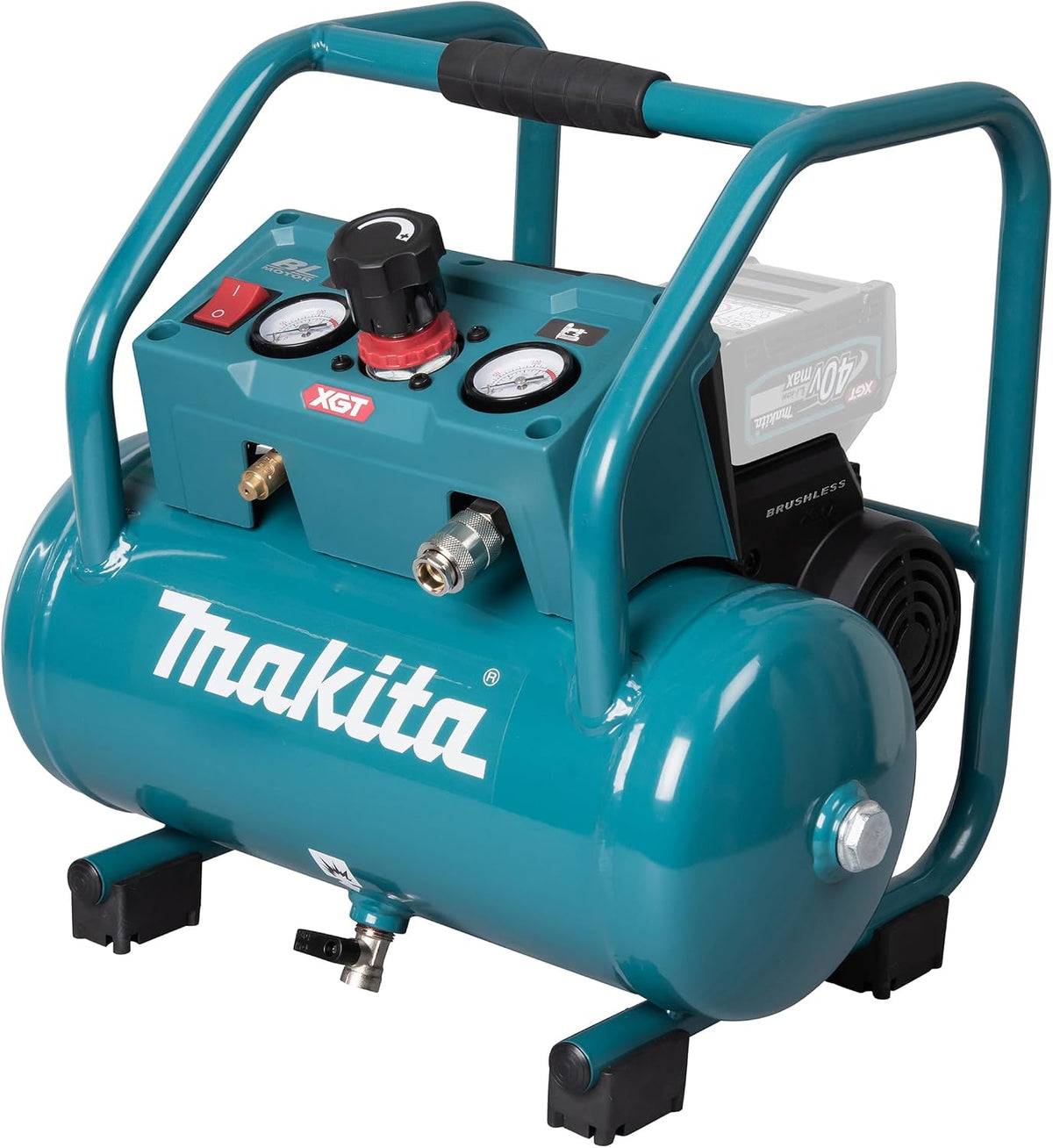 Compresseur d'air, 302 × 434 × 382 mm, 40V 9.3 bar sans huile, Makita, AC001GZ, solo