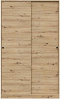 Armoire, 50 cm, Placard avec 2 Portes coulissantes Coloris chêne Nordique, PEGANE, Longueur 120 x Hauteur 200 x Profondeur 50 cm