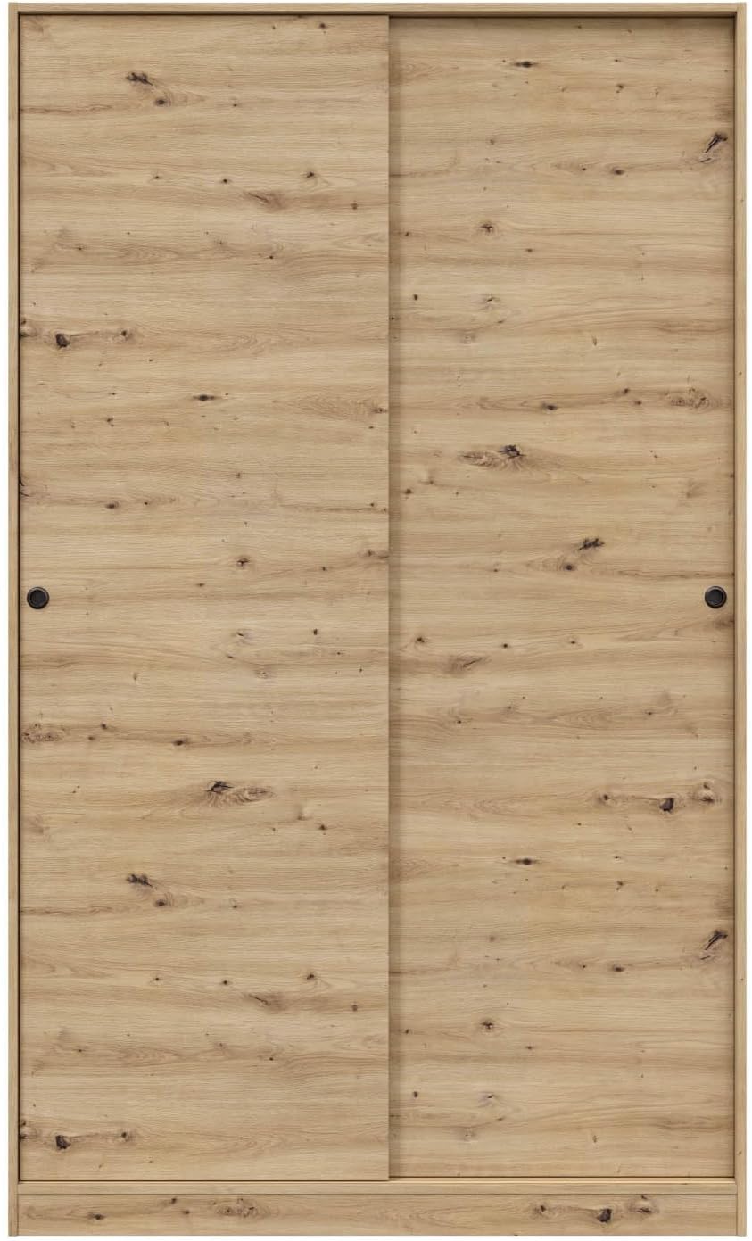 Armoire, 50 cm, Placard avec 2 Portes coulissantes Coloris chêne Nordique, PEGANE, Longueur 120 x Hauteur 200 x Profondeur 50 cm