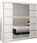 Armoire, 16 mm, Dressing Chambre Adulte, ABIKSMEBLE, 0, 5 mm, L/H/P, 2 Portes, 5 étagères, 200/200/62, Penderie Vetement Dressing, Garde Robe