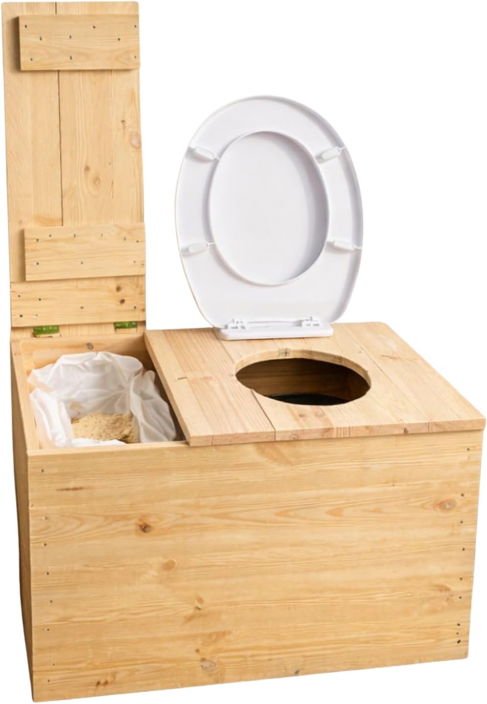 EKOTOILETTES Toilette, 4 L, 20 mm, 12 L, 43 cm, 71 cm, 50 cm, 41 cm, 20 cm, 46 cm