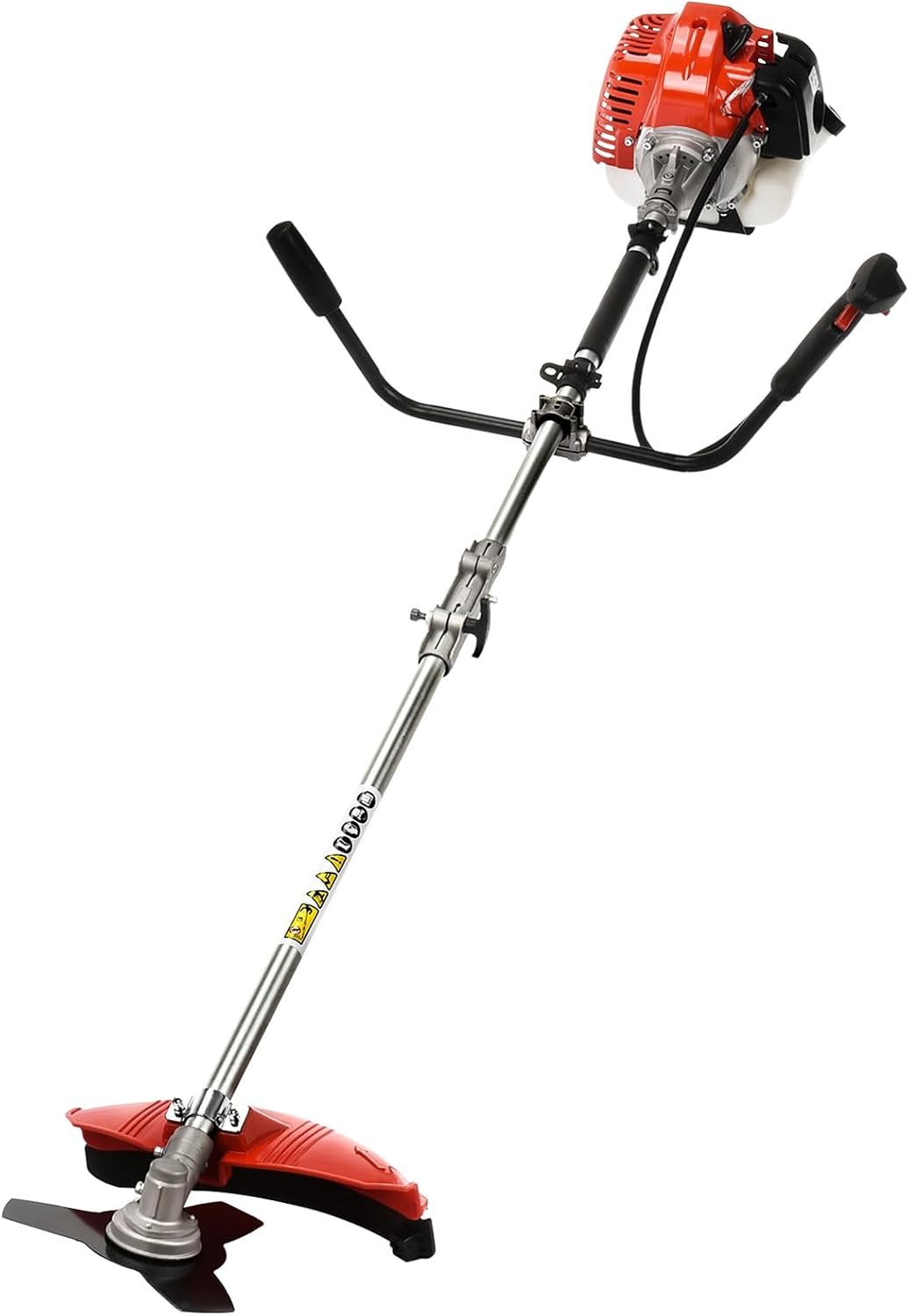 reukmuuc Débroussailleuse, pour travaux de cour et aménagement paysager, 8500 tr/min, moteur 2 temps 52 cc avec tige droite et système anti-vibration