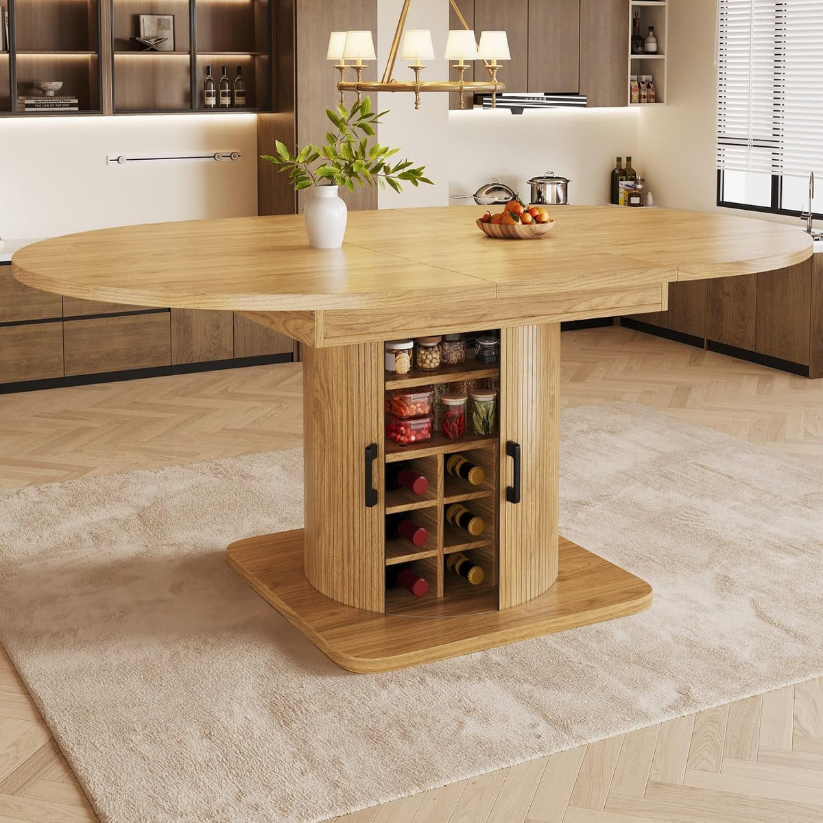 Table, 158 × 118 × 76 cm, réglable, Sweiko, 3 cm, Plateau Épais