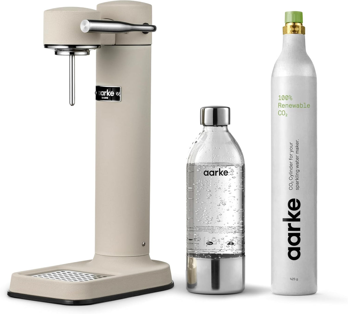 Machine à eau pétillante et sodas aarke, 60 L, acier inoxydable