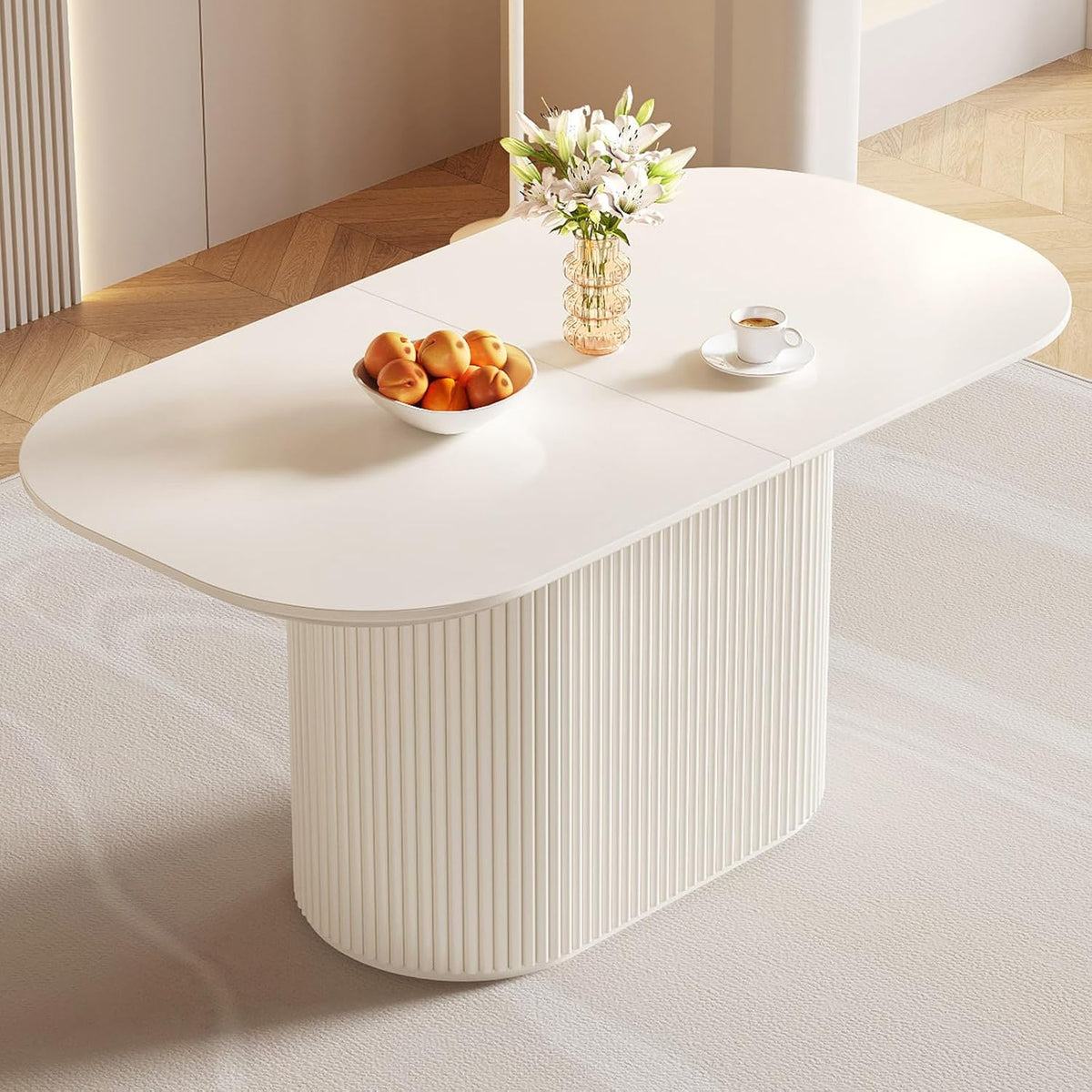 Table, 160 cm, pour salle à manger, Miuuod, résistante aux températures élevées et à l'usure, cuisine, montage facile