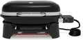 Grill électrique, 43 × 32 cm, avec thermomètre de Couvercle, Weber, Surface 43 × 32 cm, 315 °C, Jusqu'à 315 °C, 1502044, Noir, portable